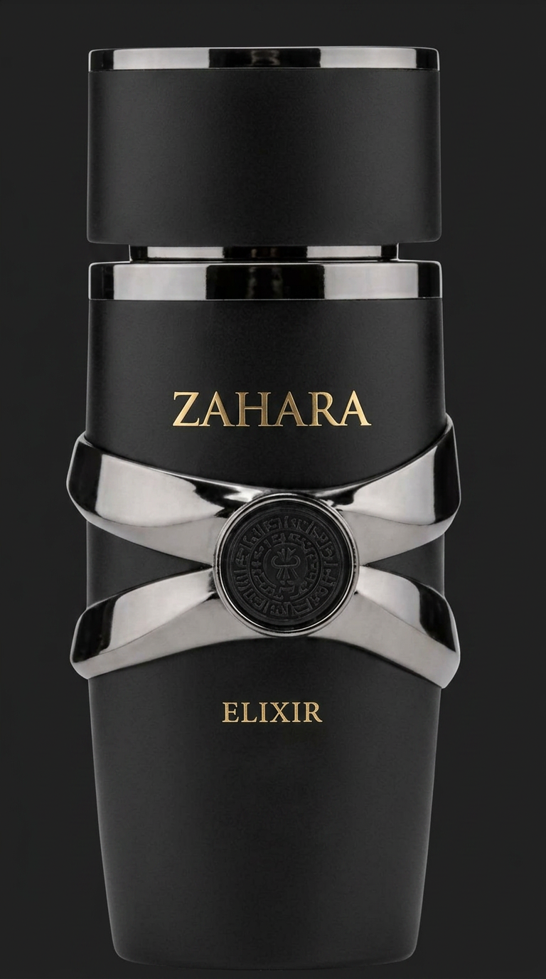 Zahara Elixir luxury perfume bottle